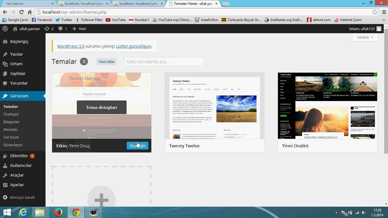 WordPress Kurulumu - Ufuk YAMAN