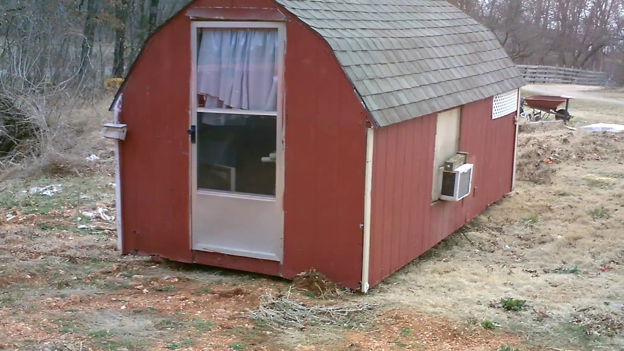 Truck pulling little house