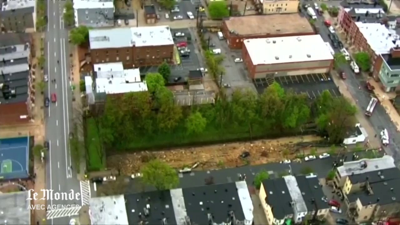 Un glissement de terrain engloutit une rue de Baltimore