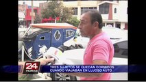Cantante de Los Mirlos se quedó dormido cuando conducía su vehículo