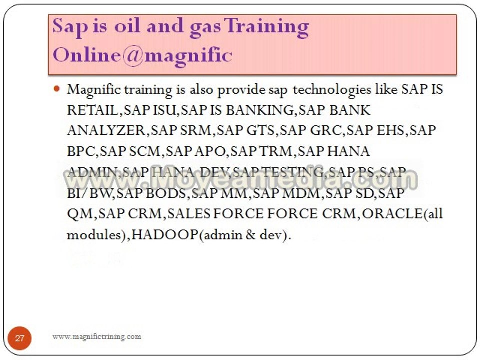 Sap Is Oil And Gas Training Online