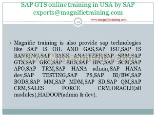 Sap GTS Training Online