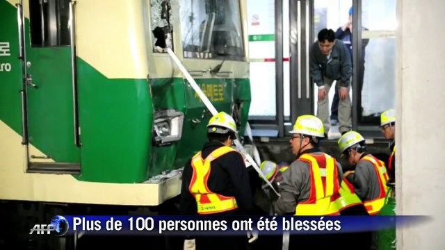 Corée : collision entre deux rames de métro à Séoul
