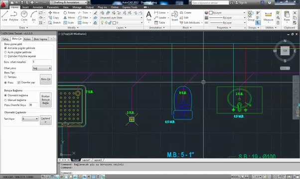 NZN Sıhhi Tesisat Çizim Yazılımı - Kat Planı Çizimi