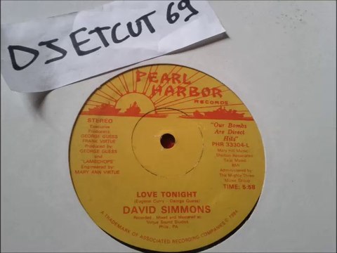 DAVID SIMMONS -LOVE TONIGHT (RIP ETCUT)PEARL HARBOR REC 8