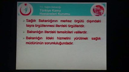 SAĞLIK BAKANLIĞI TAŞRA TEŞKİLATI
