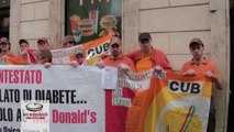 Sospeso perché malato di diabete. Dipendenti McDonald’s protestano con un’ora di sciopero