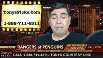 Pittsburgh Penguins vs. New York Rangers Pick Prediction NHL Pro Hockey Playoff Game 1 Odds Preview 5-2-2014
