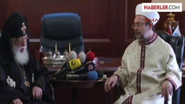 Diyanet İşleri Başkanı Görmez, Gürcistan Ortodoks Kilisesi Patriği Ll. İlia'yı Kabul Etti