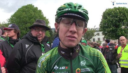 Cyril Gauthier à l'arrivée de la 3e étape du Tour de Romandie 2014