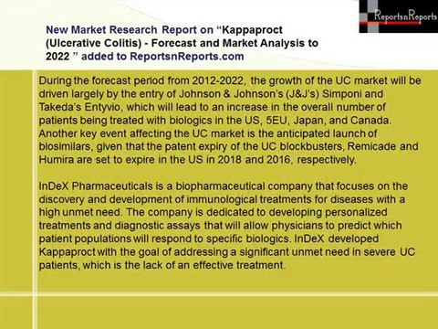 Ulcerative Colitis Market (Kappaproct) 2022 Forecast and Analysis