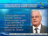 Catastróficas, consecuencias de represión militar en Ucrania: Rusia