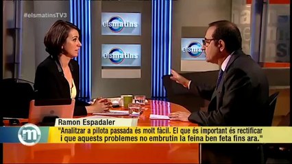 TV3 - Els Matins - Espadaler: "Hem entès que les pilotes de goma no són socialment acceptables"