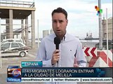 Unos 140 inmigrantes habrían logrado cruzar la valla de Melilla