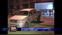 Delincuentes intentaron robar cajero automático de agencia bancaria en San Borja