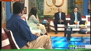 With Governor Punjab Ch. Muhammad Sarwar at  morning show Subae Nau at PTV News. Part-I