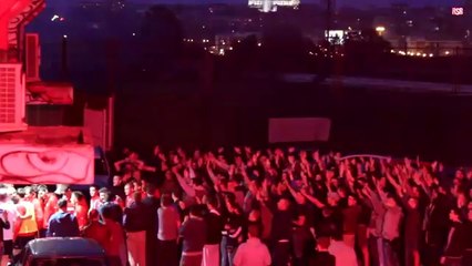 Delije na treningu pred Rad