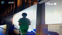 الملك عبدالله آل سعود يفتتح ملعب الجوهرة عن طريق كرة مضيئة   حديثه مع الطفل حامل الكرة