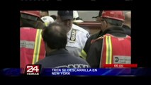 EEUU: tren del metro se descarrila en Nueva York y deja al menos cuatro heridos