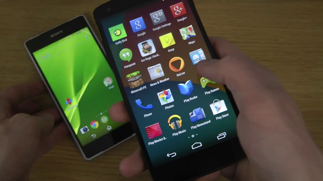 Sony Xperia Z2 vs. Google Nexus 5