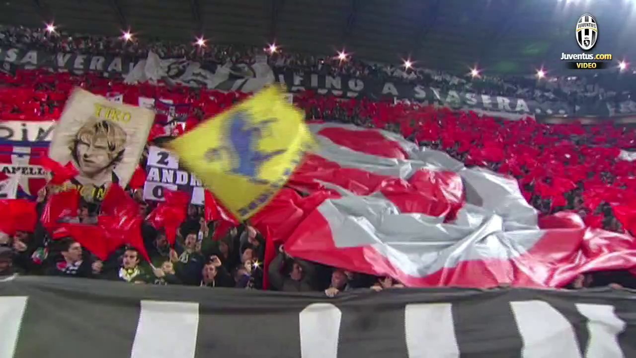 La coreografia prima di Juventus-Milan - The choreography before Juventus v Milan - 10Youtube.com