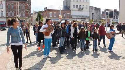 Caudry: flashmob pour l'association Carla