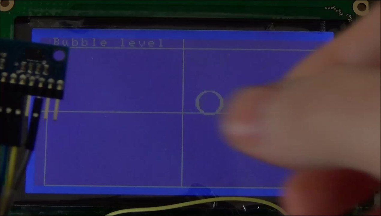 Electronic Bubble Level or artificial horizon
