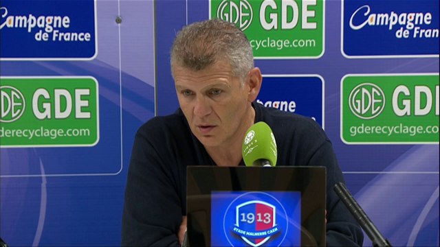 Conférence de presse SM Caen - CA Bastia (6-1) : Patrice GARANDE (SMC) - Stéphane ROSSI (CAB) - 2013/2014