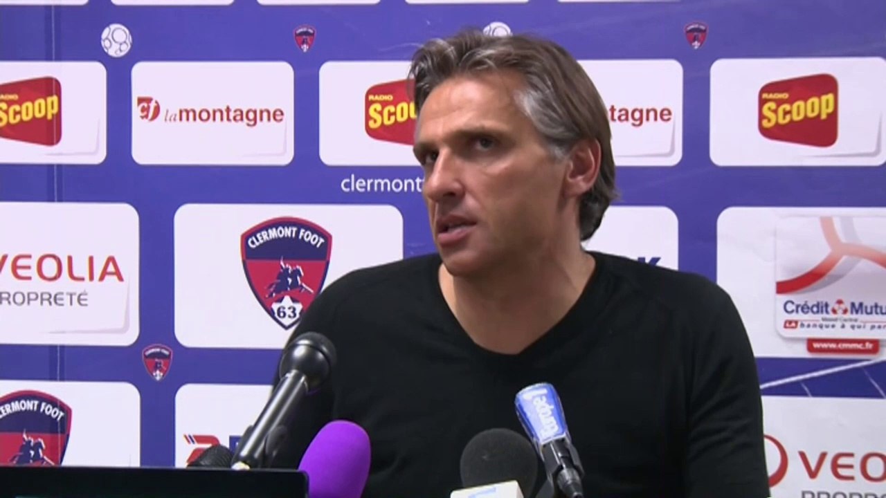 Conférence de presse Clermont Foot - Dijon FCO (0-1) : Régis BROUARD (CF63) - Olivier DALL'OGLIO (DFCO) - 2013/2014