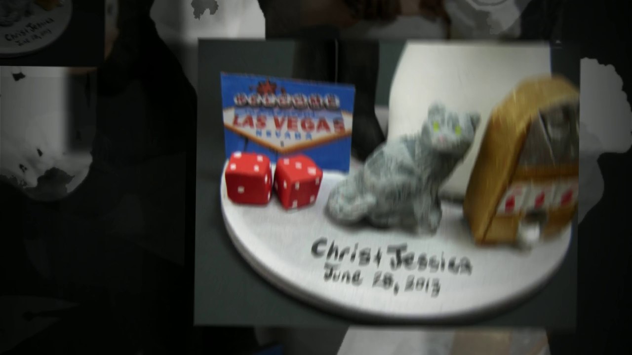 Wedding Cake Topper for a Las Vegas Destination Wedding