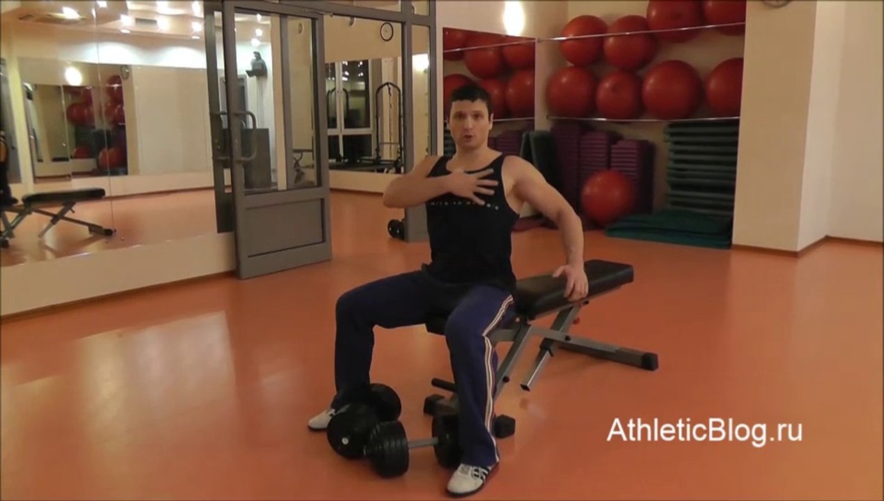 Жим гантелей лежа. Техника выполнения упражнения. Обучающее видео