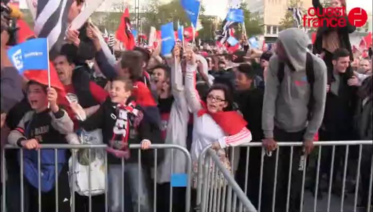 Rennes Guingamp Esplanade De Gaulle. la soupe à la grimace des supporters rennais