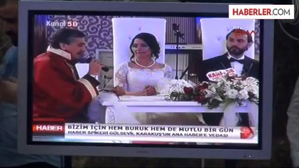 Düğününde Gelinliği ile Haber Sundu