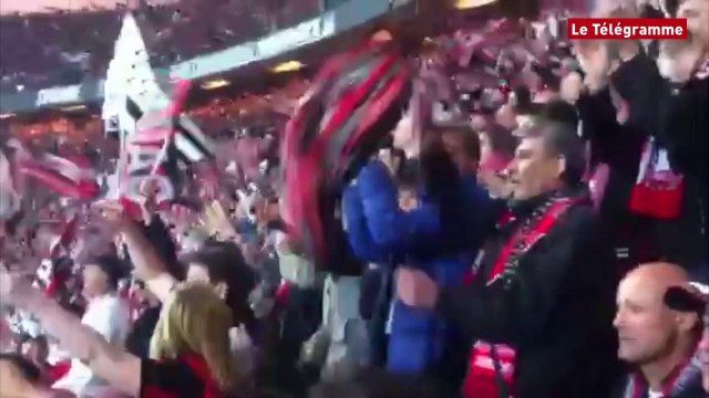 Finale de la Coupe de France. Le Kop guingampais exulte