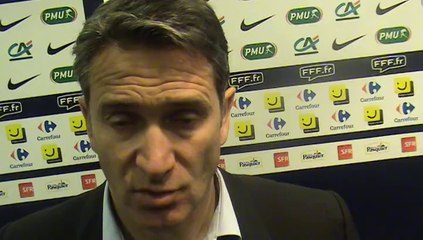 Réaction de Philippe Montanier en zone mixte après la finale de la Coupe de France 2014