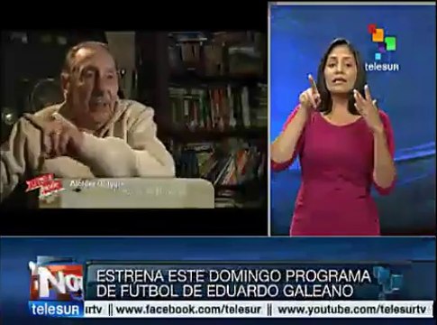 Fútbol pasión , de Galeano, el domingo 4 a través de Telesur