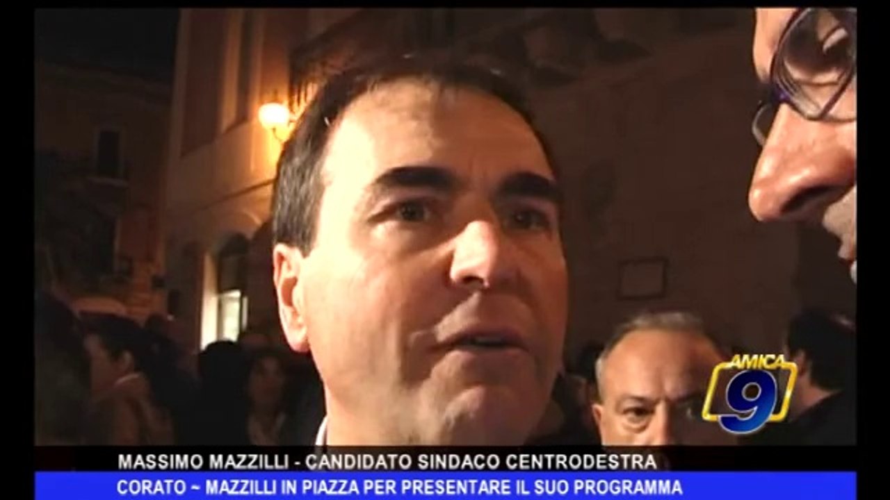 Corato | Mazzilli in piazza per presentare il suo programma