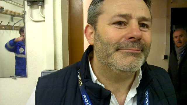 Réaction du président Calamel après le match Bourg en Bresse - Carcassonne