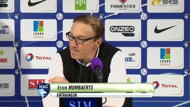 Conférence de presse Havre AC - ESTAC Troyes (2-1) : Erick MOMBAERTS (HAC) - Jean-Marc FURLAN (ESTAC) - 2013/2014