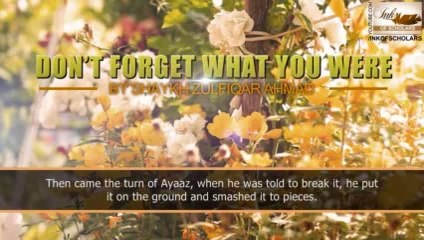 Don’t forget what you were- Shaykh Zulfiqar Ahmad