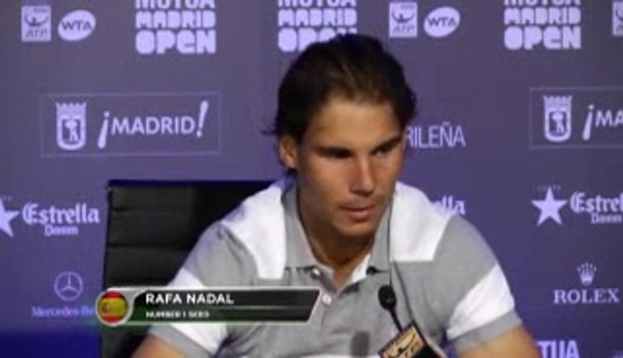 Rafael Nadal Pre-tournament Press conference at 2014 Madrid Open (in Spanish)