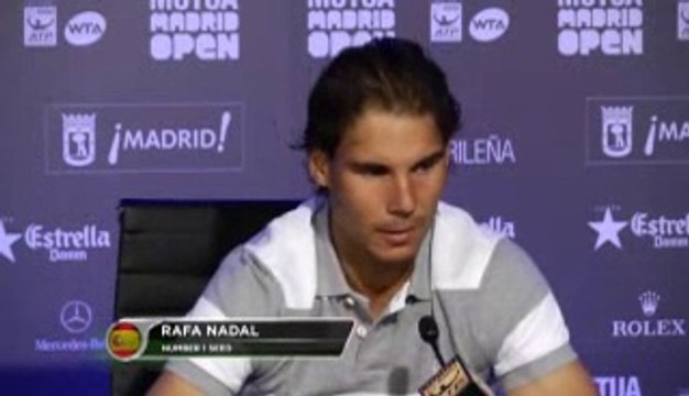 Rafael Nadal Pre-tournament Press conference at 2014 Madrid Open (in Spanish)