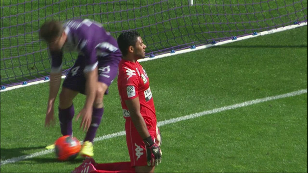 But Oswaldo VIZCARRONDO (9ème) - Toulouse FC - FC Nantes - (1-1) - 04/05/14 - (TFC-FCN)