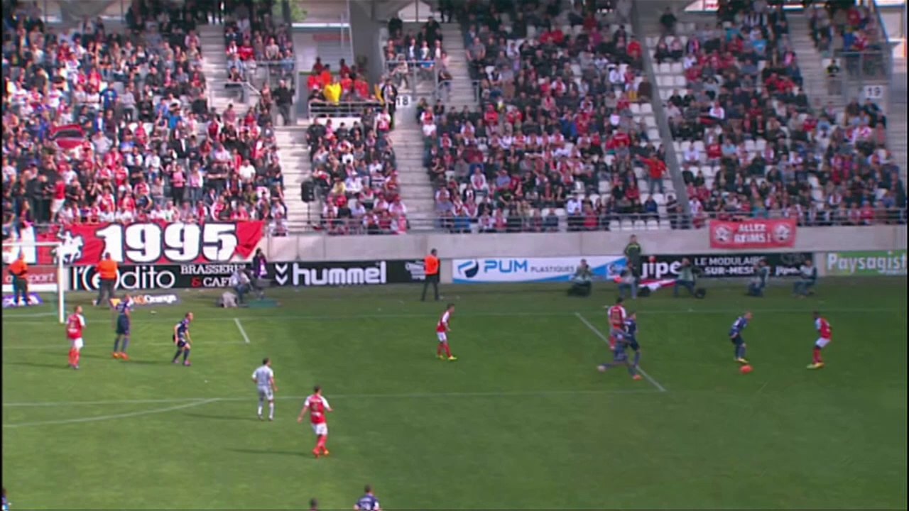 But Prince ONIANGUE (30ème) - Stade de Reims - Evian TG FC - (1-0) - 04/05/14 - (SdR-ETG)