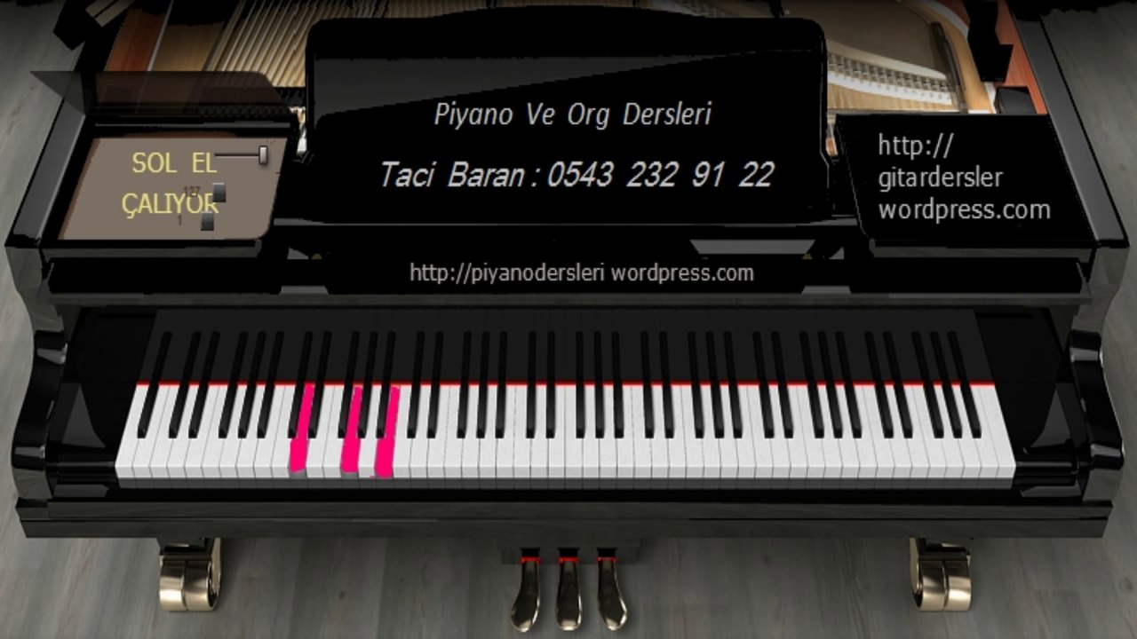 Piyano Dersi -  Happy birthday : Taci Hoca - 0543 232 91 22