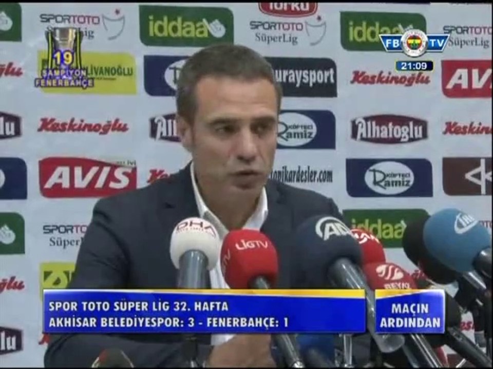 Ersun Yanal'ın Basın Toplantısı - Akhisar Belediyespor 3-1 Fenerbahçe