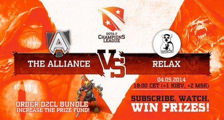 Alliance vs Relax game 1 @ D2CL Season 3 (Russian)