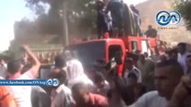 تشييع جنازة عريف الشرطة شهيد تفجير مصر الجديدة وسط هتافات ضد الإخوان بالقليوبية