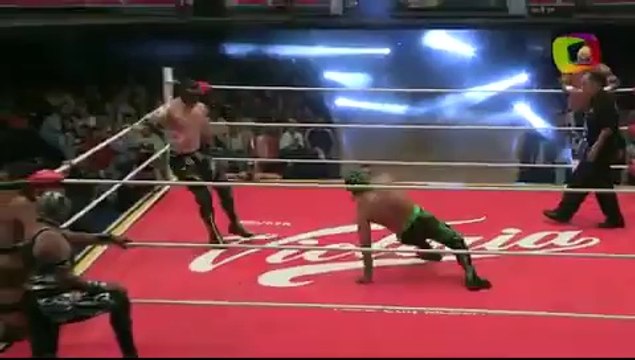 Black Panther, Hombre Bala Jr., Súper Halcón Jr. vs Cancerbero, Herodes Jr., Raziel