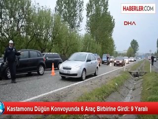 Düğün Konvoyunda Zincirleme Kaza: 9 Yaralı